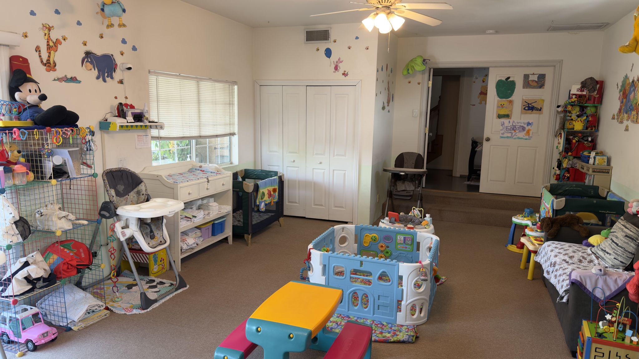 Current indoor daycare room at Precious Moments Daycare.